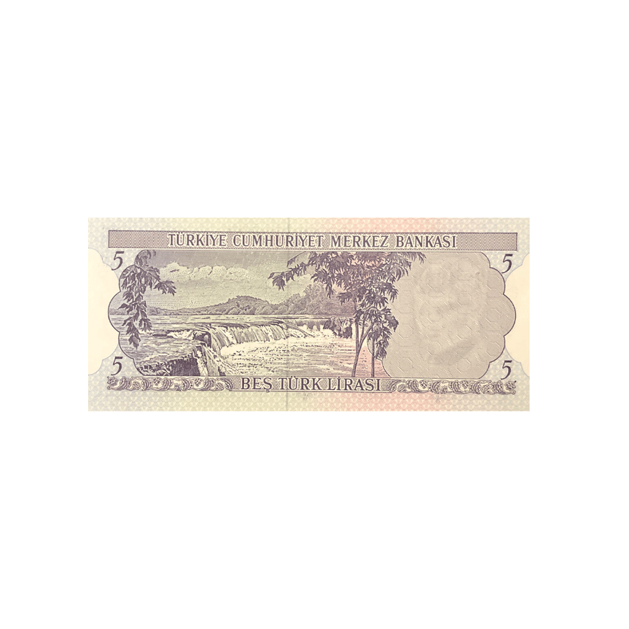 Turquie - Billet de 5 Lires - 1976