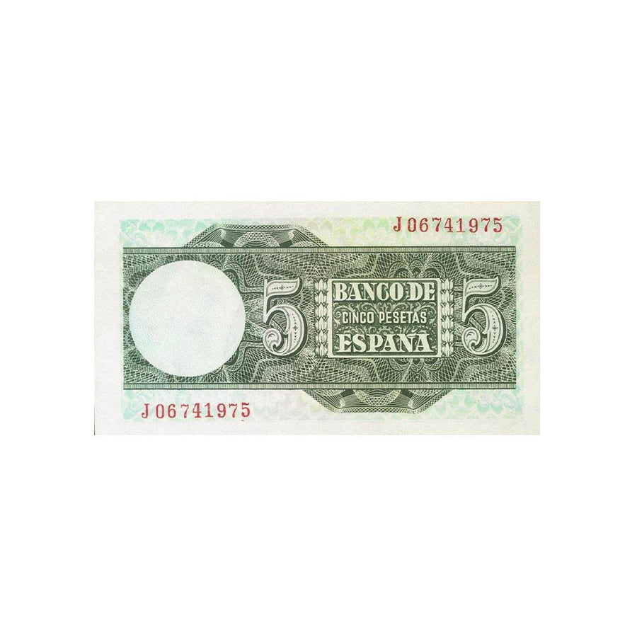 Espagne - Billet de 5 Pesetas - 1948