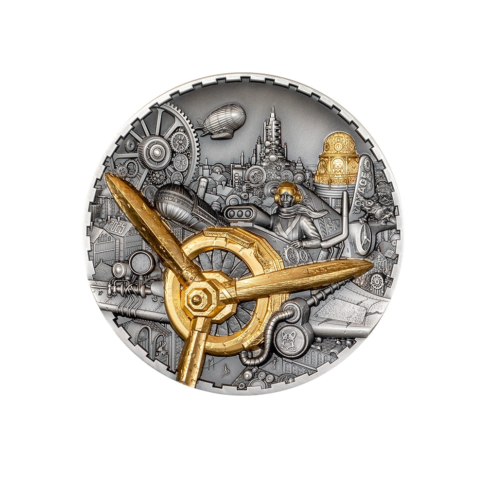 Steampunk - Aviation - Monnaie de 20 Dollars - BE 2025
