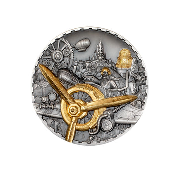 Steampunk - Aviation - Monnaie de 20 Dollars - BE 2025
