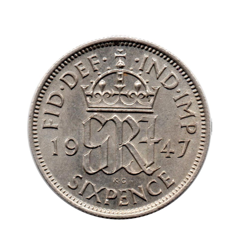 6 Pence - George VI - Royaume-Uni - 1947-1948