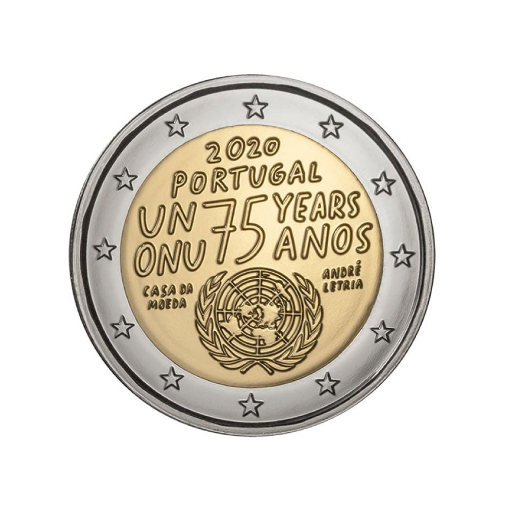 Portugal 2020 - 2 Euro Commémorative - 75 ans de l'ONU - BE