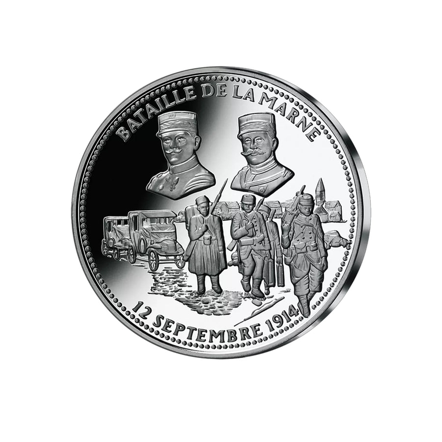Frappe en argent pur - La France Victorieuse - La Bataille de la Marne