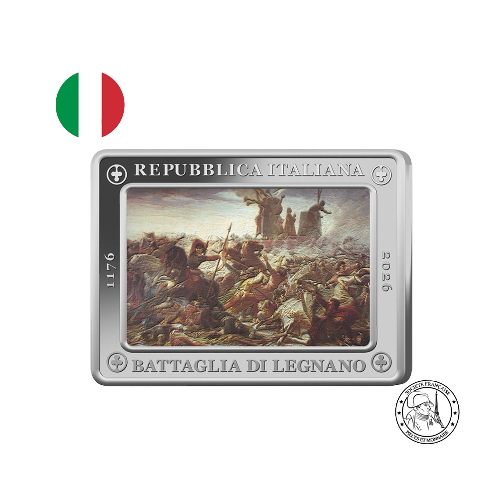 ⁣⁢Italien 2026 - 850-års jubilæum for slaget ved Legnano - 5-euro-sølvmønt - FdC⁤⁣