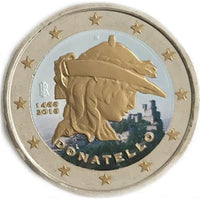 Italie 2016 - 2 Euros Commémorative -Donatello - Colorisée