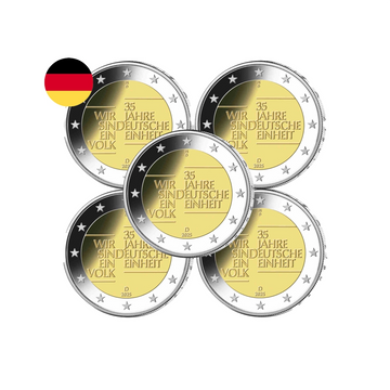 Allemagne 2025 - Lot des 5 ateliers - 2 Euros commémorative - 35ème anniversaire de la réunification allemande