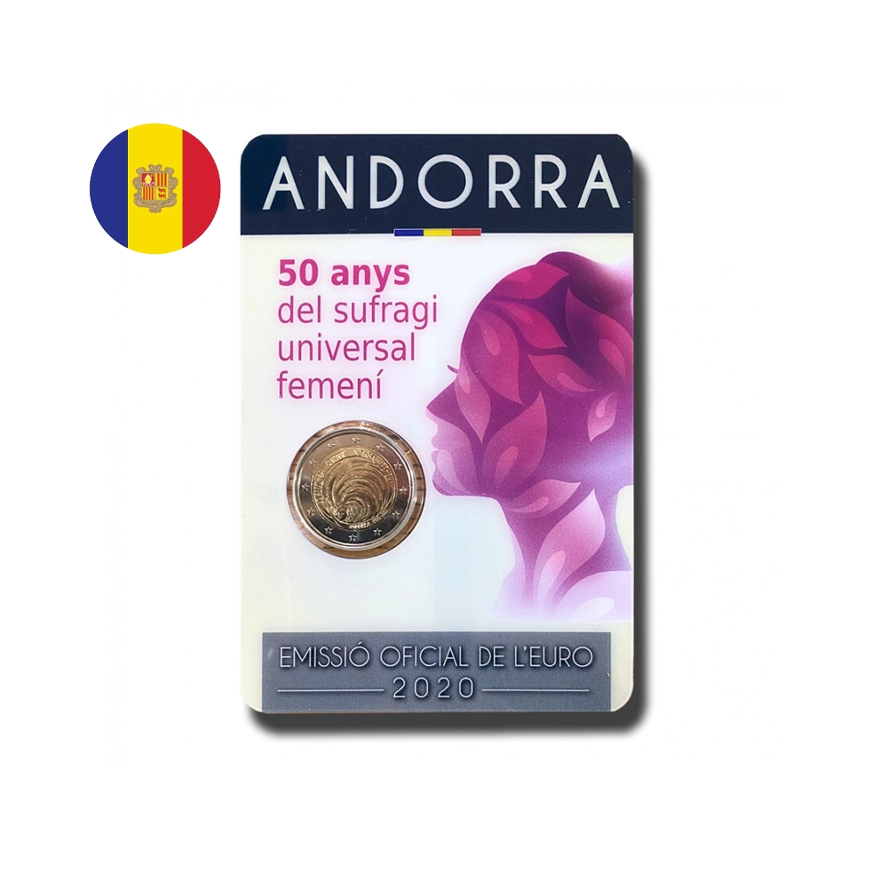 Andorre 2020 - 2 Euros commémorative - Suffrage universel féminin - BU