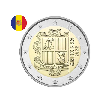 Andorre 2022 - 2 Euro Commémorative - Armoiries