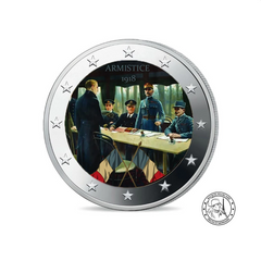 Armistice - 11 novembre 1918 - 2 Euros Commémorative - Colorisée