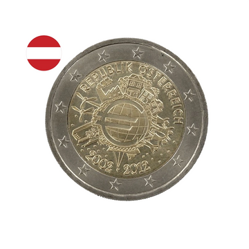 Autriche 2012 - 2 Euro Commémorative - 10 ans de l'Euro