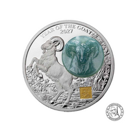 ⁣⁢Año de la Cabra - Moneda de 25 Francos 2 Oz Plata - BE 2027⁤⁣