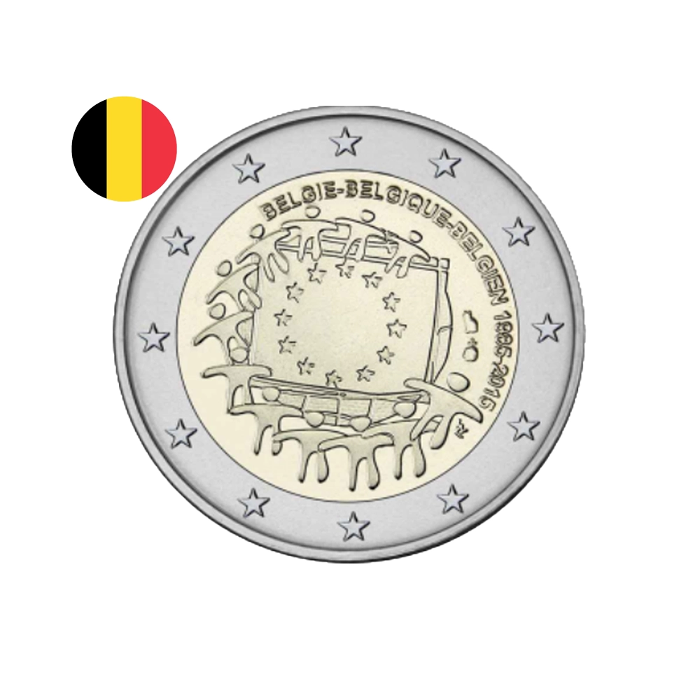 Belgique 2015 - 2 Euro Commémorative - 30ème anniversaire du drapeau européen