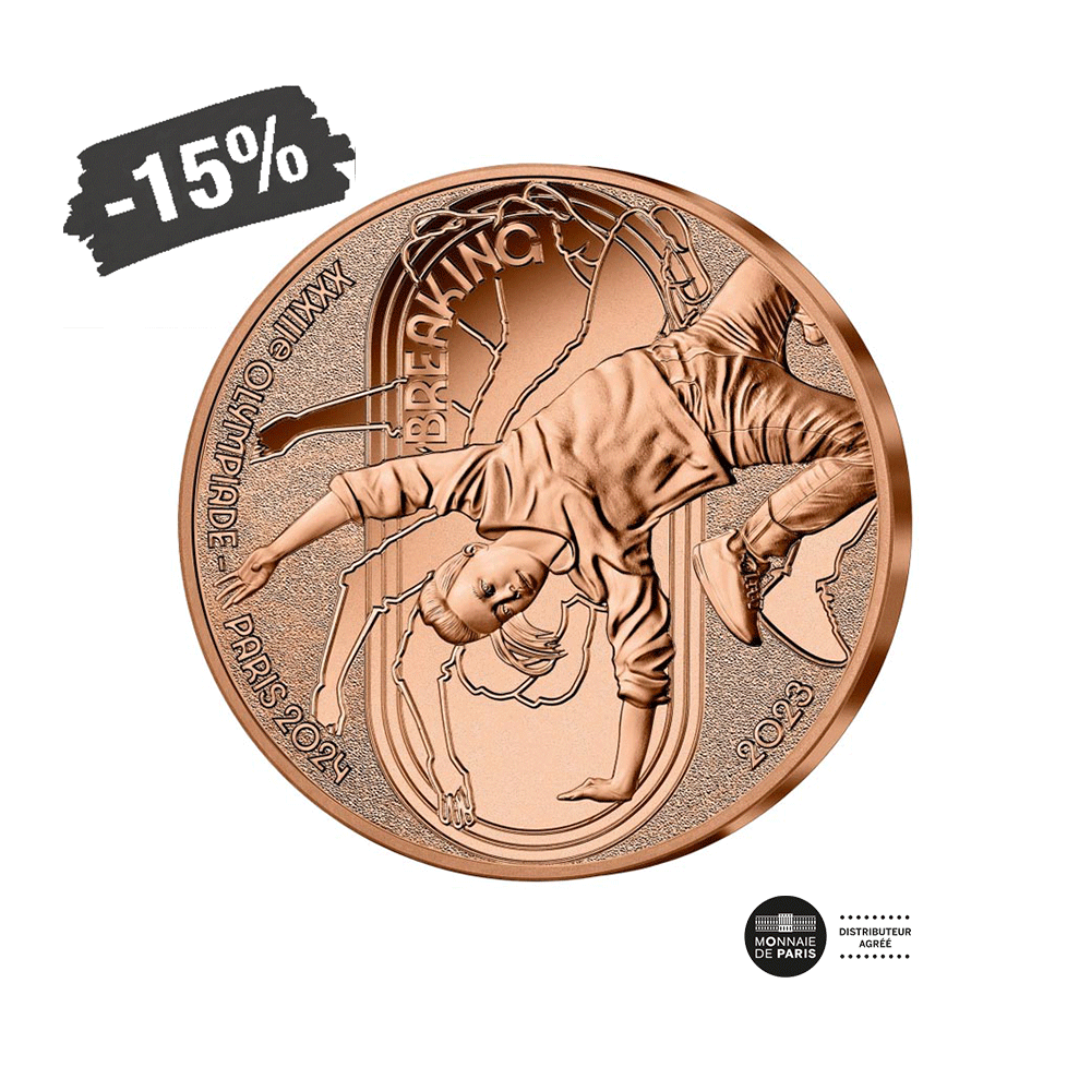 Jeux Olympiques de Paris 2024 - Série les sports - Breaking - Monnaie de 1/4 € - 2023