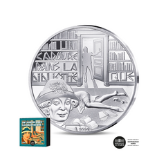 ⁣⁢Art de la Plume 2026 m. – Agatha Christie – „Kadaveris bibliotekoje“ – 10 eurų sidabrinė moneta – Proof⁤⁣