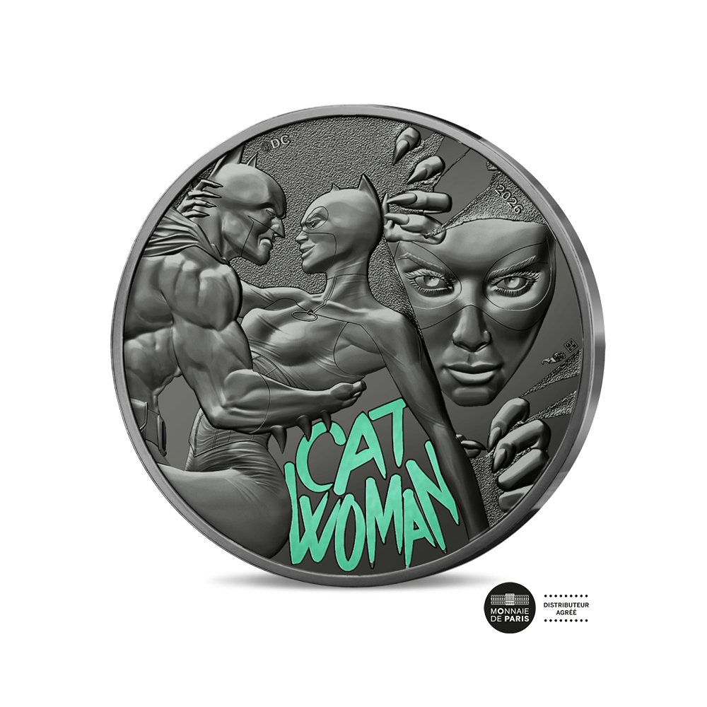 ⁣⁢Batman - 10-Euro Commemorative Silver Coin - Phosphorescent 2026⁤⁣