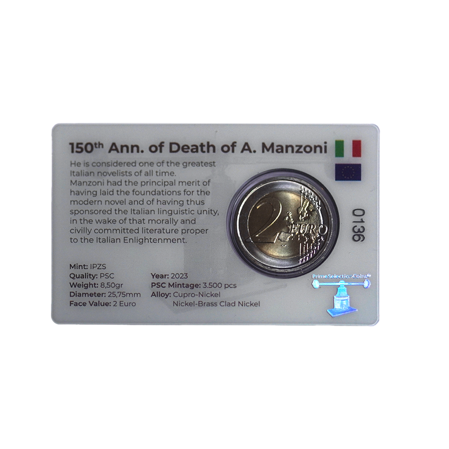 Italia 2023 - 2 Euro Commemorative - Alessandro Manzoni