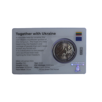 Lituanie 2023 - 2 Euro Coincard - Ensemble avec l'Ukraine