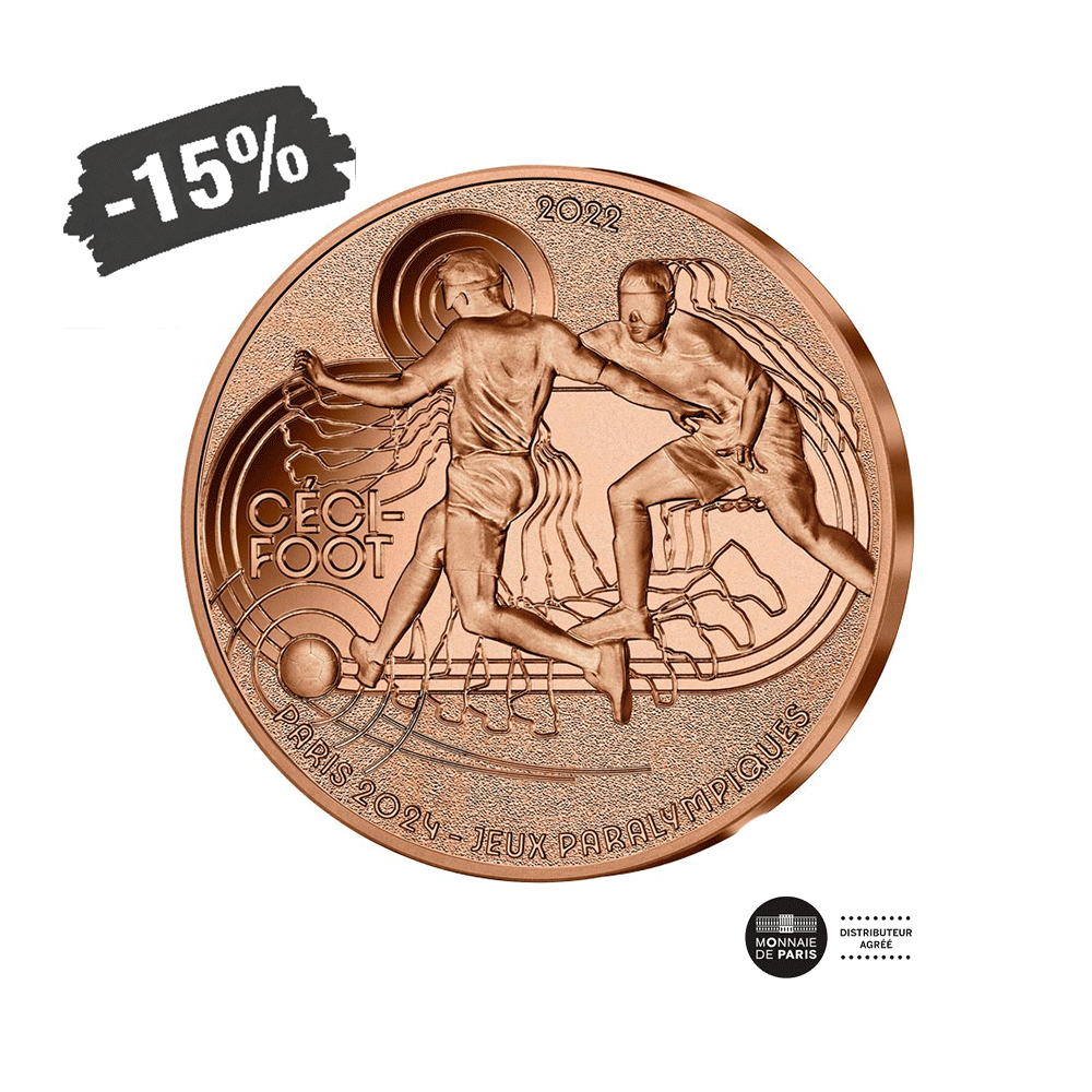 Jeux Olympiques de Paris 2024 - Cécifoot - Monnaie de 1/4€ Bronze - 2022