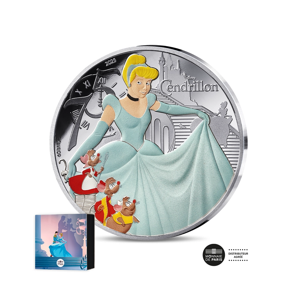 Les Grands Classiques de Disney - Cendrillon - Monnaie de 10€ Argent - BE 2025