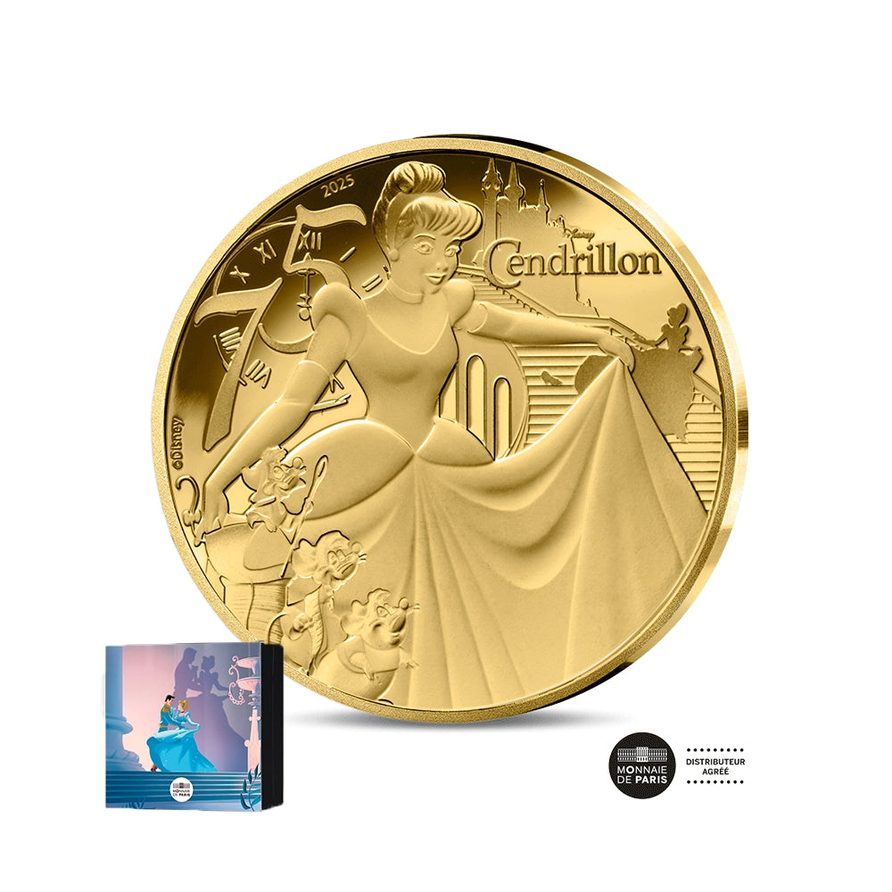 Les Grands Classiques de Disney - Cendrillon - Monnaie de 50€ Or ¼ Oz - BE 2025