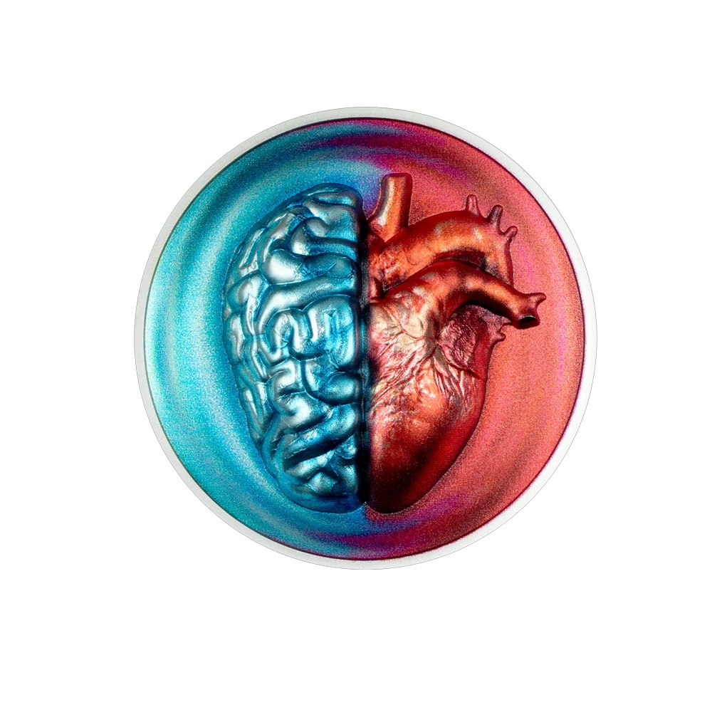 Le cerveau versus le coeur - Monnaie de 10 Dollars - BE 2026