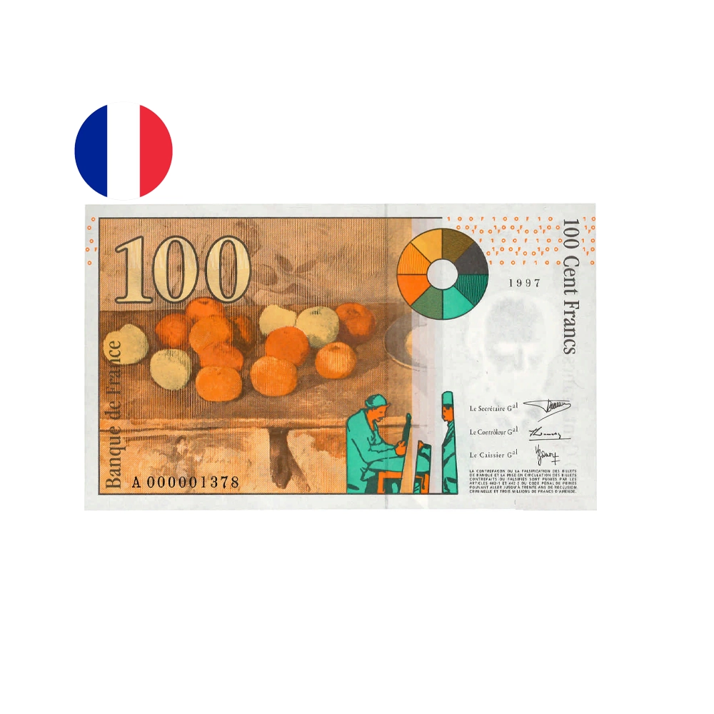France - Billet de 100 Francs - Paul Cézanne - 1997-1998