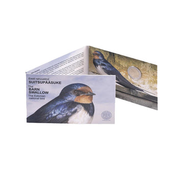 Estonie 2023 - 2 Euro Coincard - L'hirondelle rustique, l'oiseau national