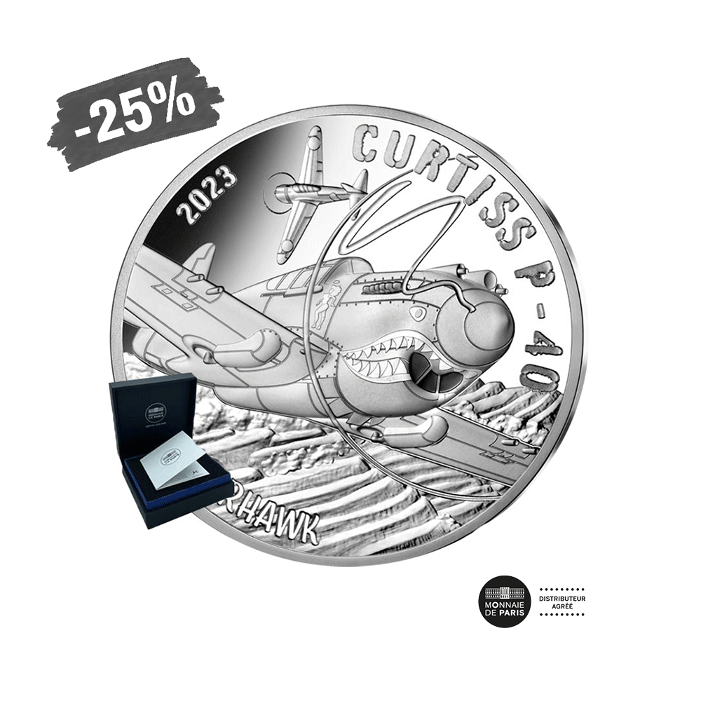Curtiss P-40 - Monnaie de 10€ Argent - BE 2023