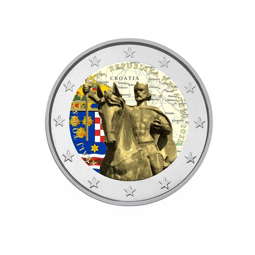 Croatie 2025 - 2 Euro Commémorative - 1100ème anniversaire du Royaume de Croatie et du couronnement du roi Tomislav - Colorisée