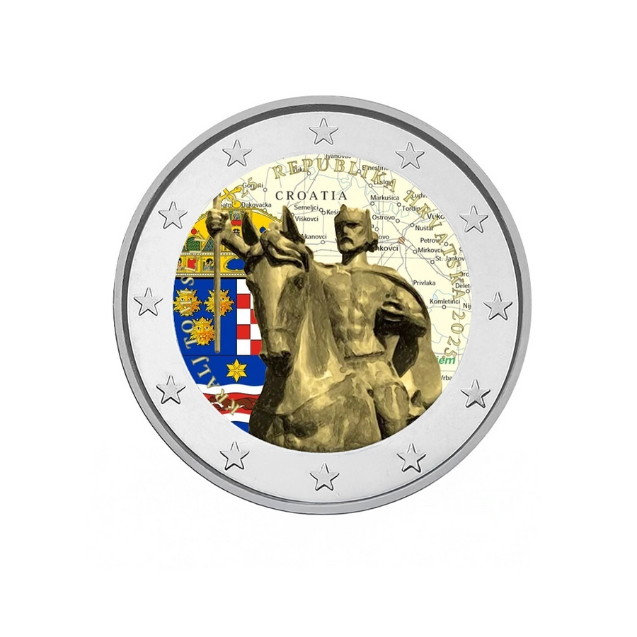 Croatie 2025 - 2 Euro Commémorative - 1100ème anniversaire du Royaume de Croatie et du couronnement du roi Tomislav - Colorisée