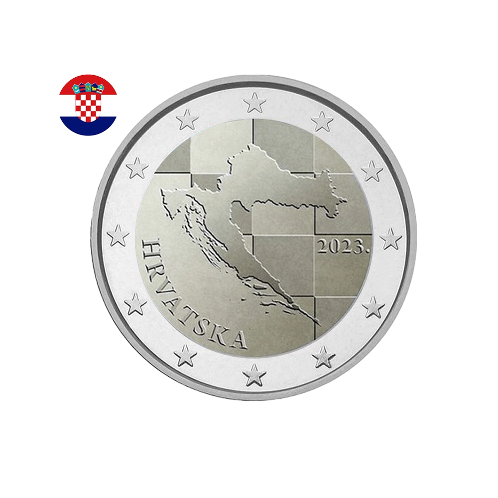Croatie 2023 - 2 Euro Commémorative - Carte de la République Croate