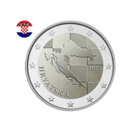 Croatie 2023 - 2 Euro Commémorative - Carte de la République Croate