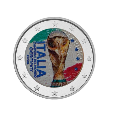 Italie, Championne du Monde, Allemagne 2006 - 2 Euro Commémorative - Colorisée