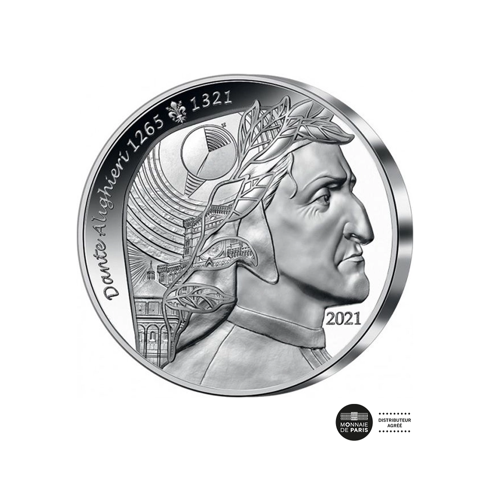 Art de la Plume 2021 - Dante Alighieri - Monnaie de 20 Euros Argent - BE HR
