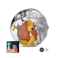 Les Grands Classiques de Disney - La Belle et le Clochard - Monnaie de 10€ Argent - BE 2025