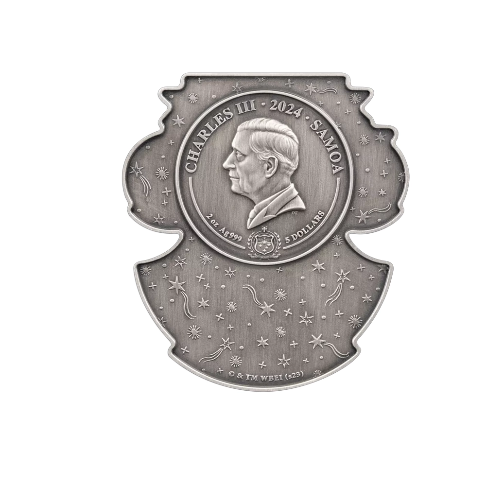 Harry Potter - Dobby - Monnaie de 5 Dollars Argent - Antique Finish 2024