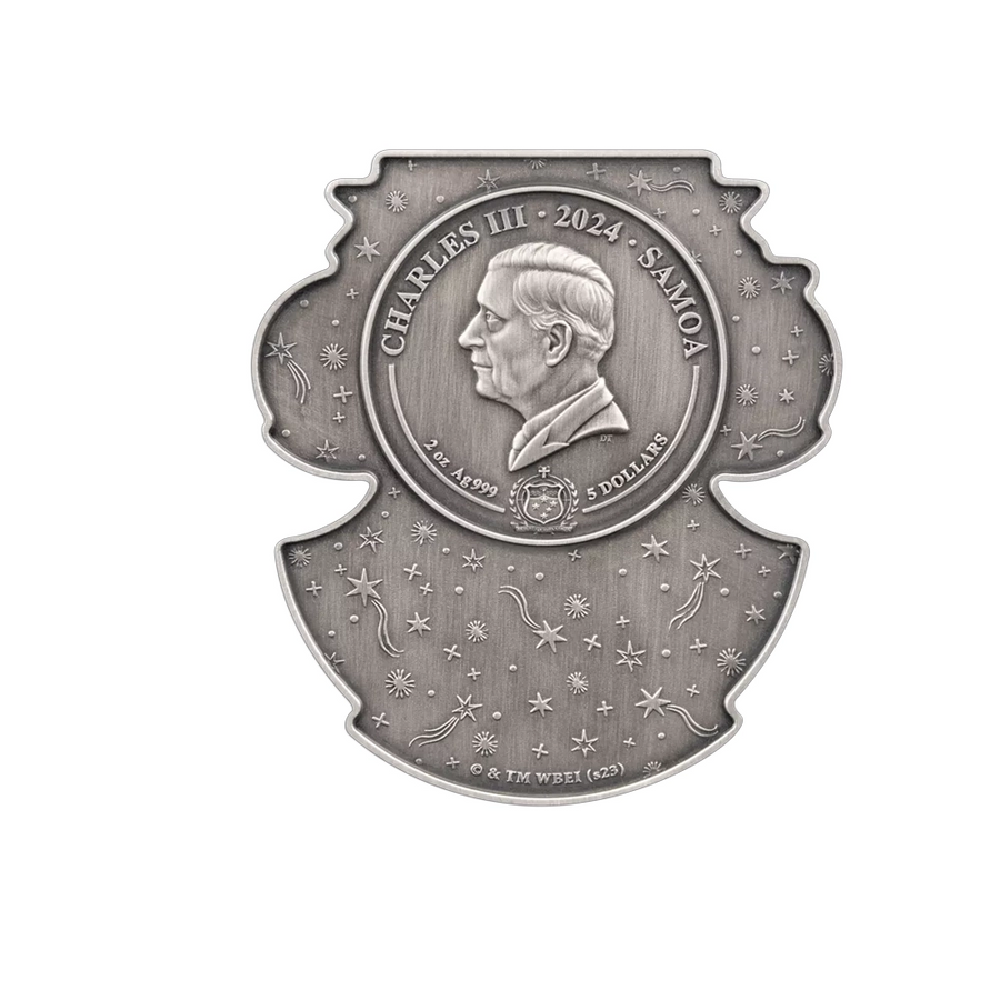 Harry Potter - Dobby - Monnaie de 5 Dollars Argent - Antique Finish 2024