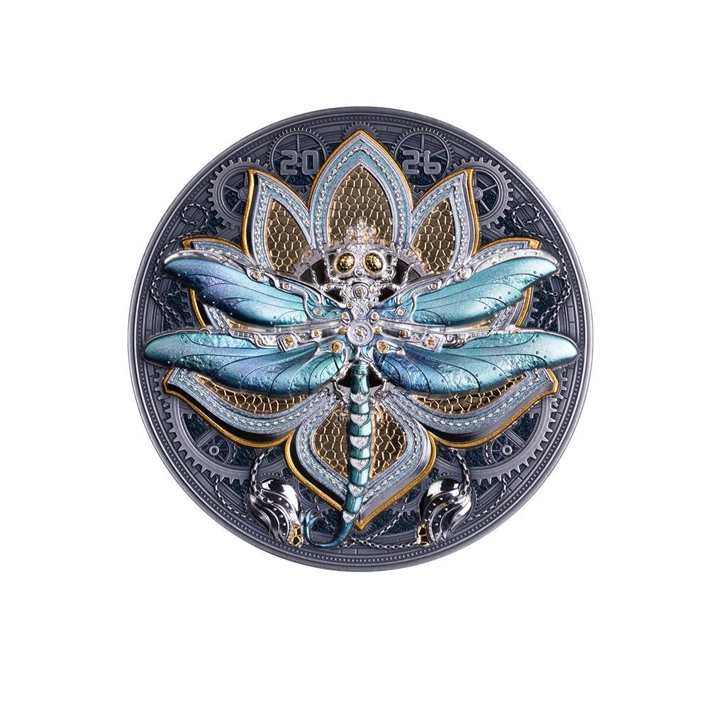 Libellule Dragonfly - Monnaie de 10 Dollars Argent - Antique Finish 2026