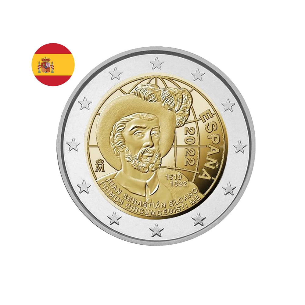Espagne 2022 - 2 Euro Commémorative - 500 ans du 1er Tour du Monde