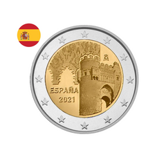Espagne 2021 - 2 Euros Commémorative - Puerta del Sol de Tolède