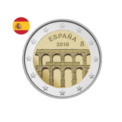 Espagne 2016 - 2 Euros Commémorative - Aqueduc de Ségovie