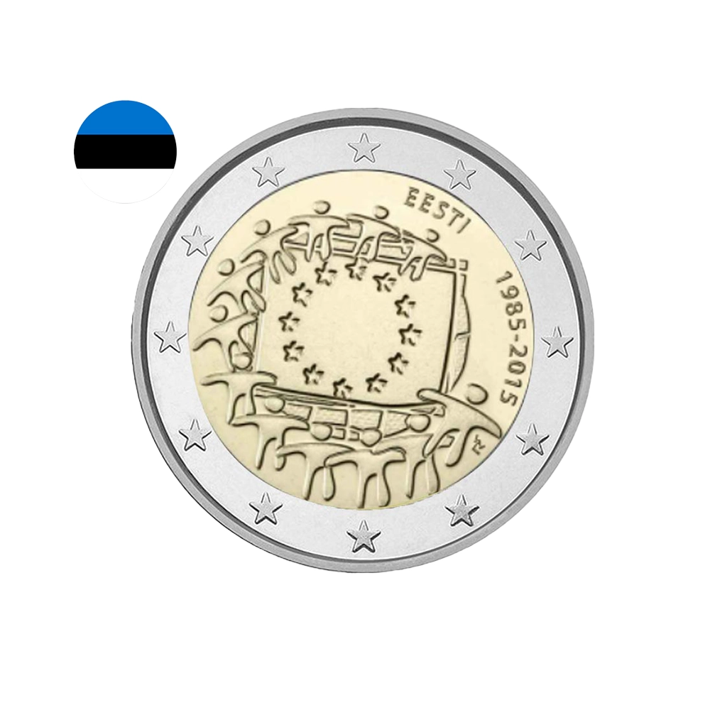 Estonie 2015 - 2 Euro Commémorative - 30ème anniversaire du drapeau de l'Union Européenne