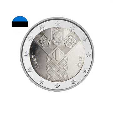 Estonie 2018 - 2 Euro Commémorative - Indépendance des Pays baltes