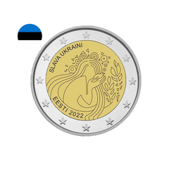 Estonie 2022 - 2 Euros Commémorative - Gloire à l'Ukraine