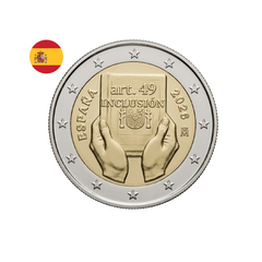 Espagne 2026 - 2 Euro Commémorative - Modification de l'article 49 de la Constitution pour l'inclusion des handicapés
