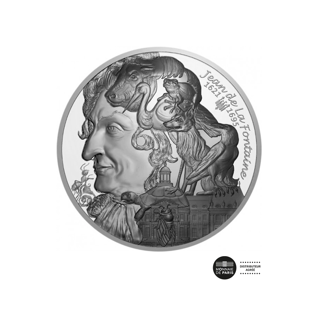 Art de la plume - Jean de la Fontaine - Monnaie de 20 Euros - BE HR 2021