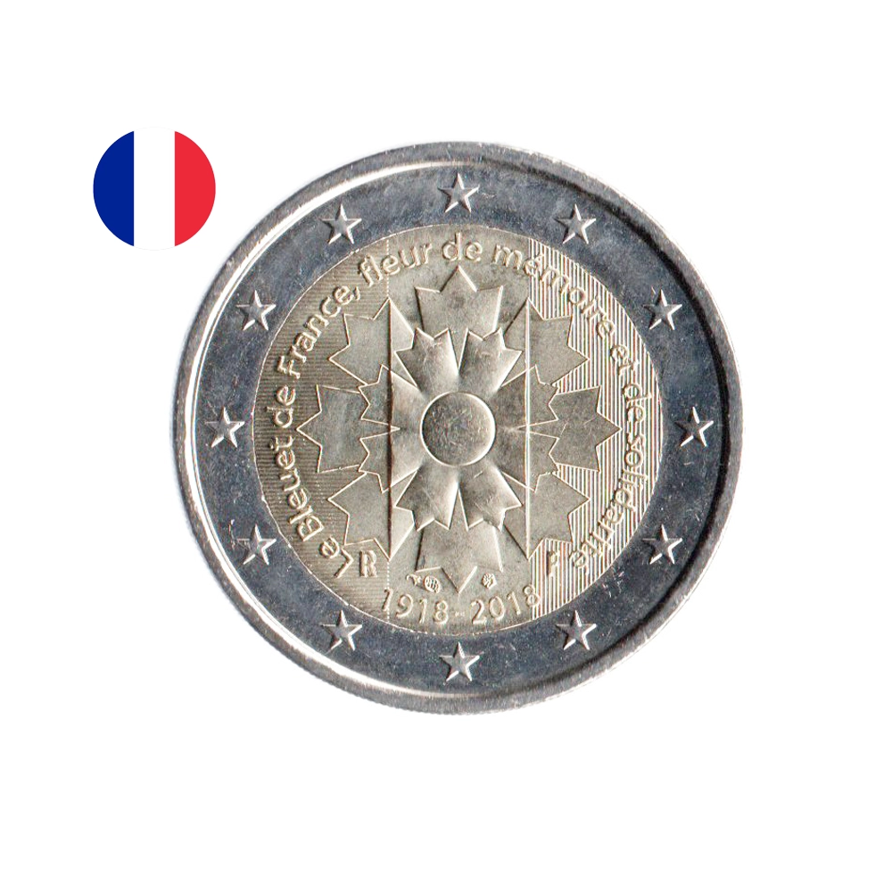 France 2018 - 2 Euro Commémorative - Centenaire de la fin de la Première guerre mondiale - Bleuet de France
