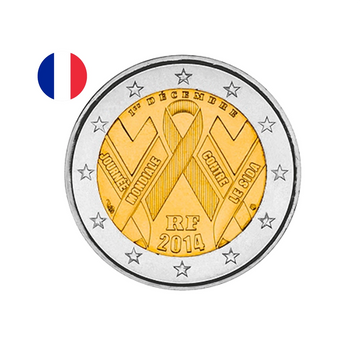 France 2014 - 2 Euro Commémorative - Sidaction