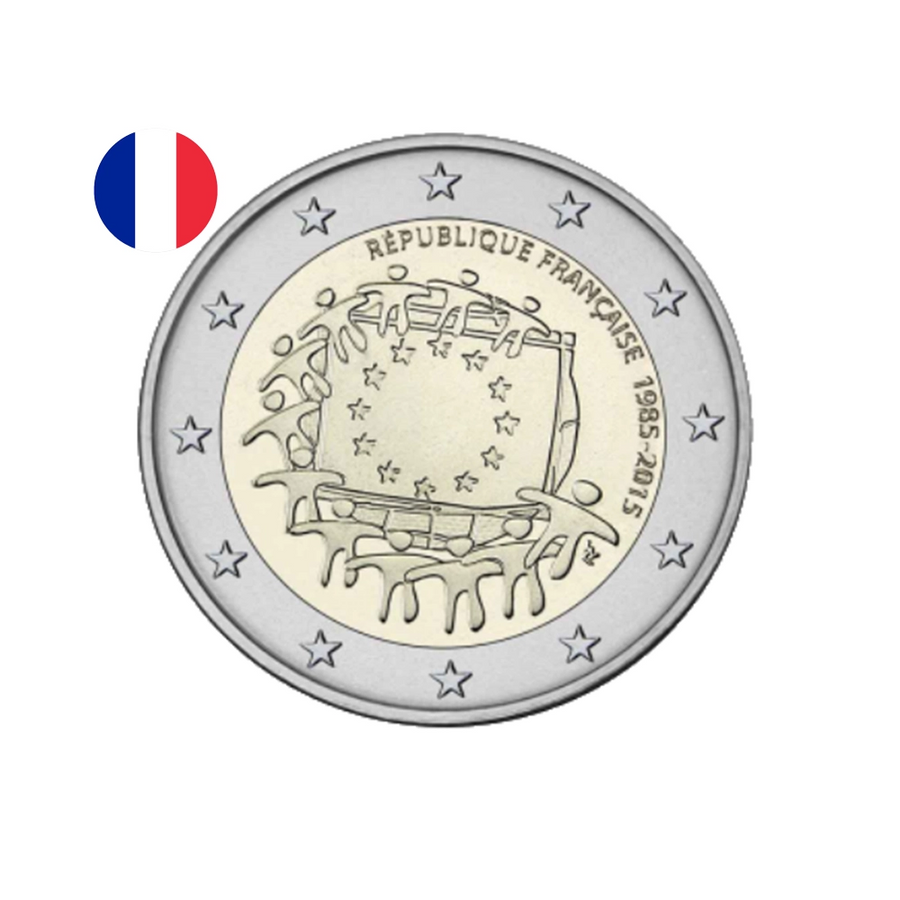 France 2015 - 2 Euro Commémorative - 30ème anniversaire du Drapeau Européen