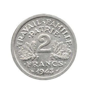 2 francs - Francisque - France - 1943-1944